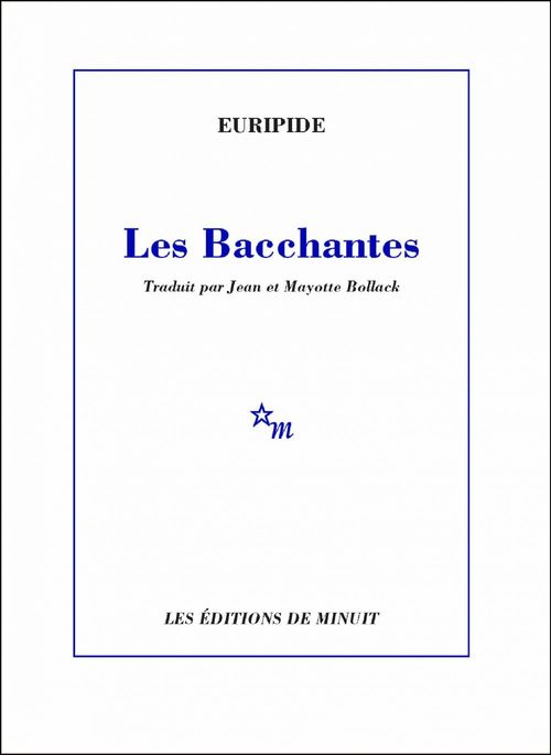 ebook cover of Les Bacchantes, by Euripide