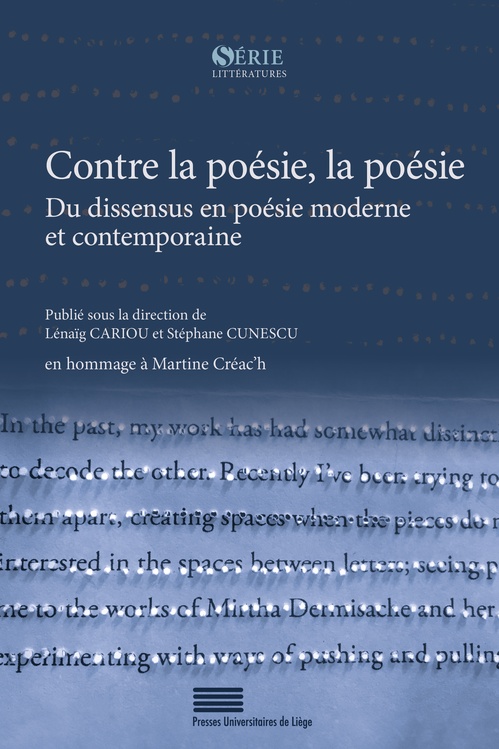 Couverture ebook de Contre la poésie, la poésie, de