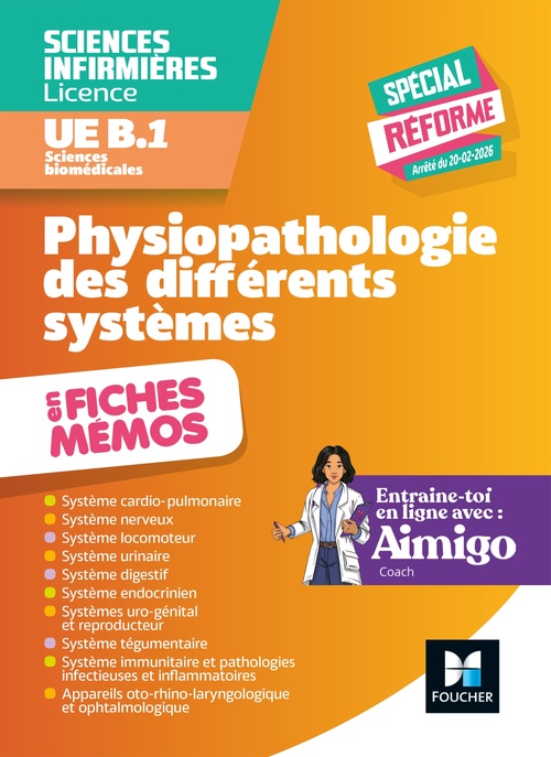 Couverture ebook de L'UE B1 en fiches mémos - Sciences biomédicales - Physiopathologie des différents systèmes - DEI, de Kamel Abbadi, Antoine Gaudin, Samir Kaddar, Wassila Korribi-Meribai, André Le Texier, Magali Massé, Grégory Milin, Lénaï