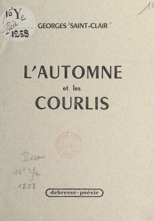 Couverture ebook de L'automne et les courlis, de Georges Saint-Clair