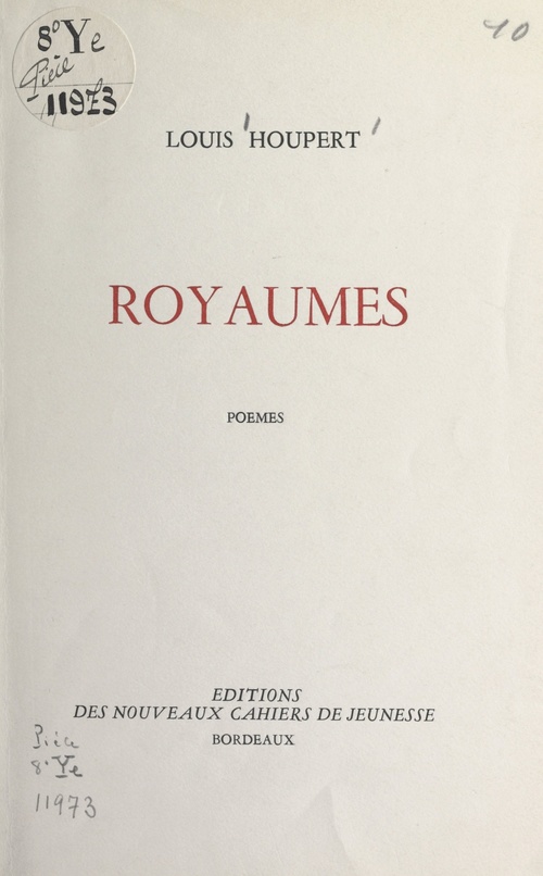 Couverture ebook de Royaumes, de Louis Houpert