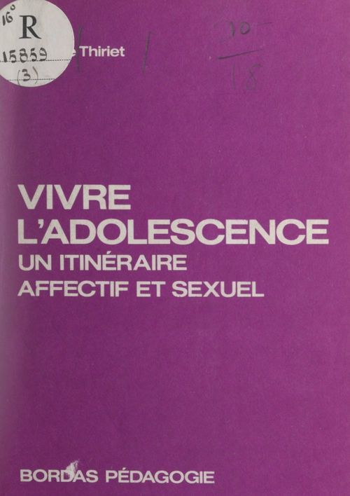 Couverture ebook de Vivre l'adolescence, de Michele Thiriet