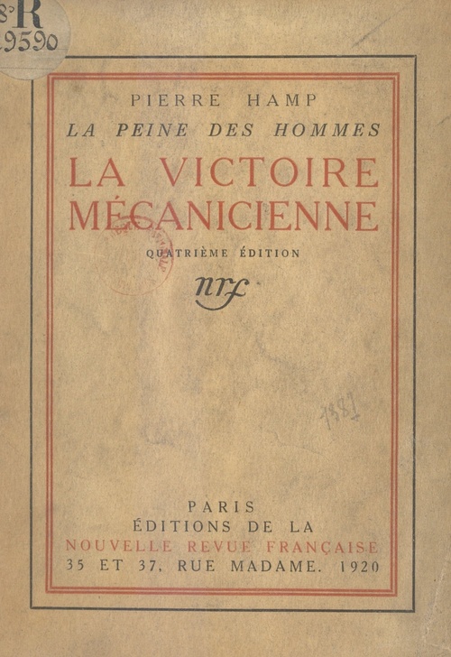 Couverture ebook de La peine des hommes (6). La victoire mecanicienne, de Pierre Hamp