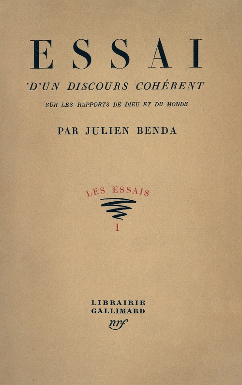 ebook cover of Essai d'un discours cohérent sur les rapports de Dieu et du monde, by Julien Benda