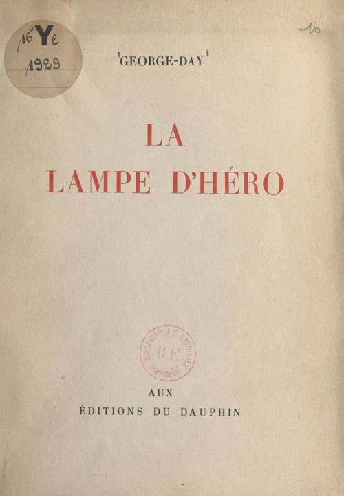 Couverture ebook de La lampe d'Héro, de George-Day