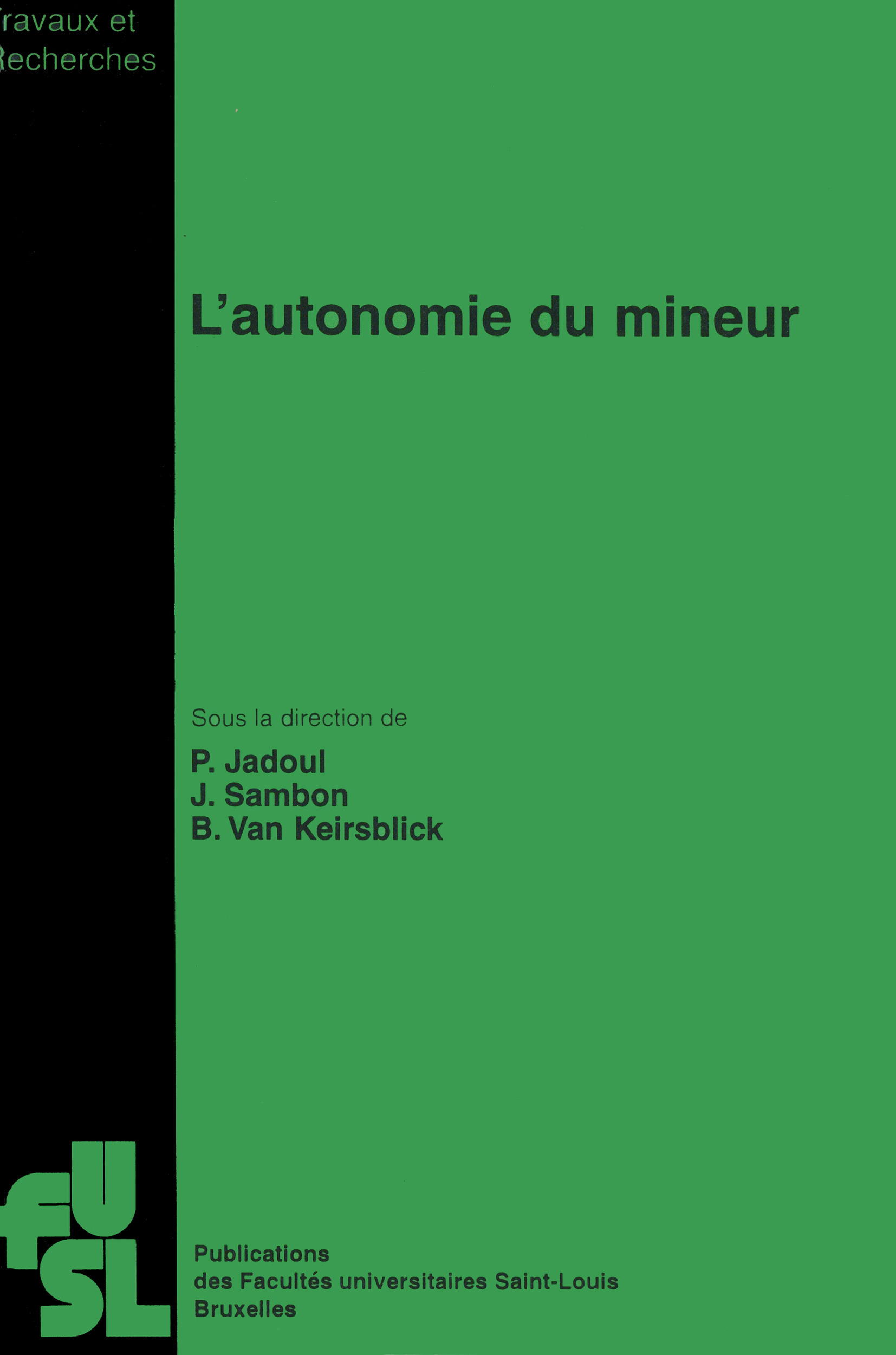 ebook cover of L´autonomie du mineur, by