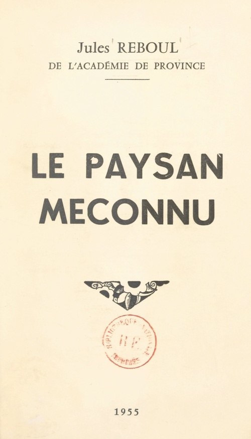 Couverture ebook de Le paysan méconnu, de Jules Reboul