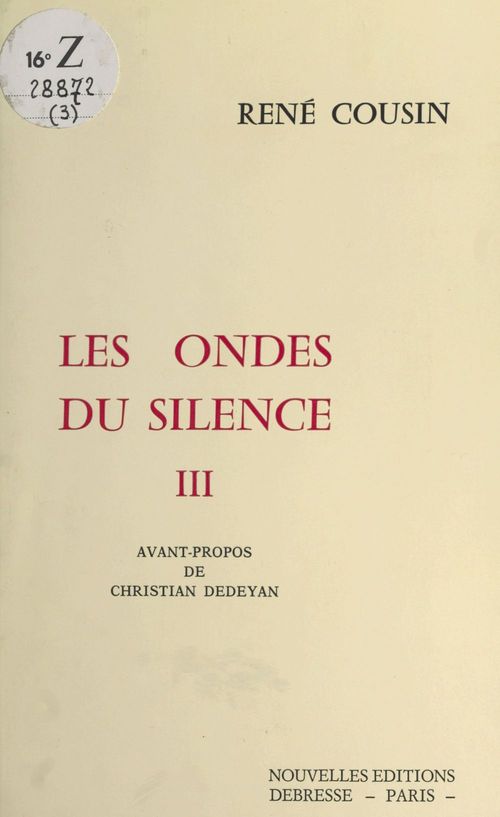 Couverture ebook de Les ondes du silence, de Rene Cousin
