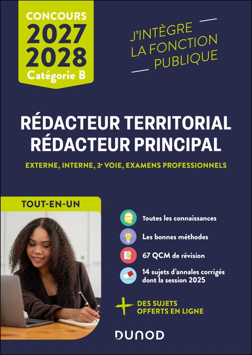 Couverture ebook de Concours Rédacteur territorial, Rédacteur principal - 2027-2028, de Céline Hodara