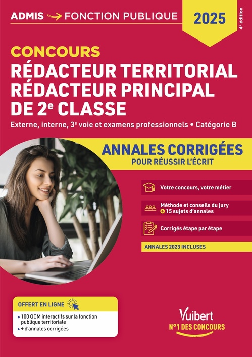 ebook cover of Concours Rédacteur territorial et Rédacteur principal 2e classe - Catégorie B - Annales corrigées, by Olivier Bellégo
