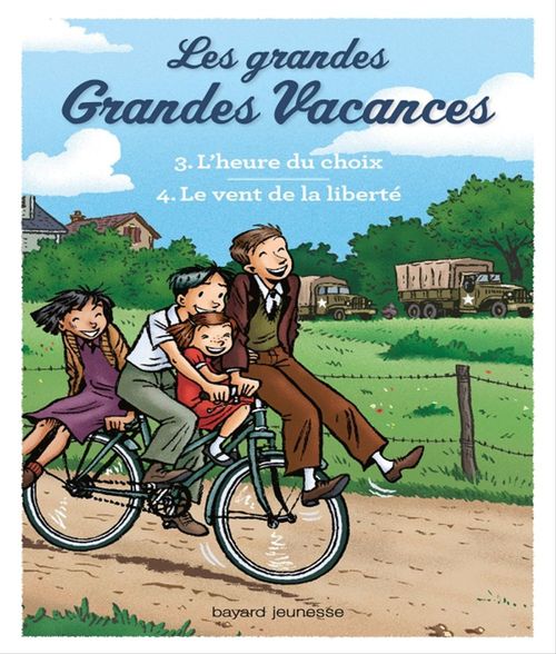 Couverture ebook de Compilation Les grandes grandes vacances : L'heure du choix, Le vent de la liberté, de Michel Leydier