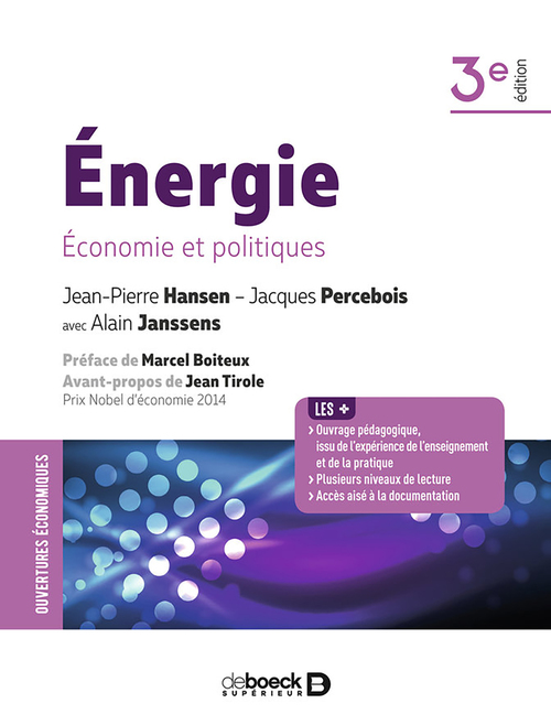 ebook cover of Énergie : Économie et politiques, by Jean-Pierre Hansen, Jacques Percebois