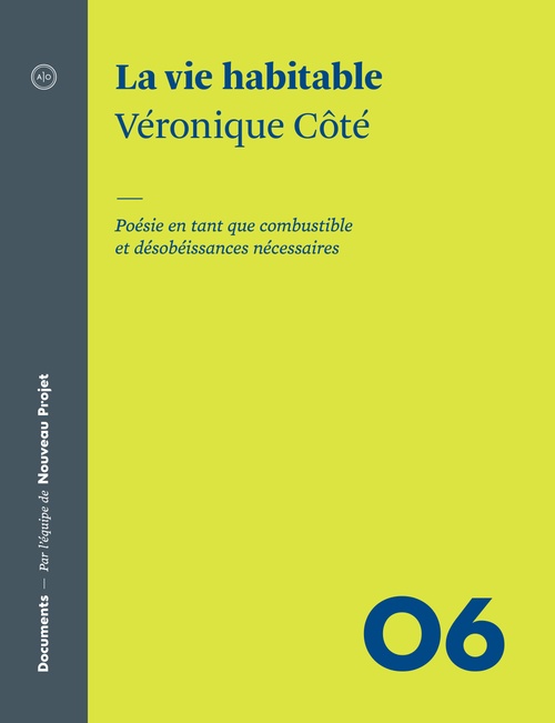 ebook cover of La vie habitable, by Véronique Côté
