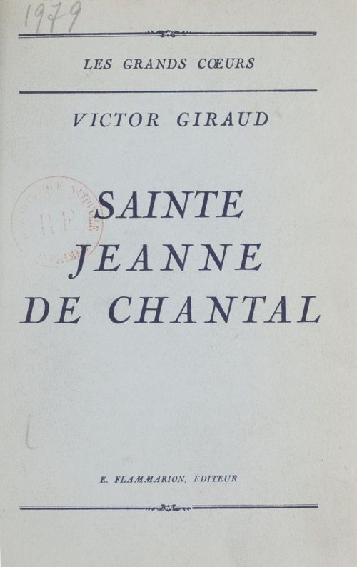 ebook cover of Sainte Jeanne de Chantal, by Victor Giraud