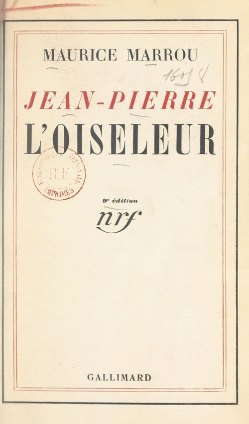 Couverture ebook de Jean-Pierre l'oiseleur, de Maurice Marrou