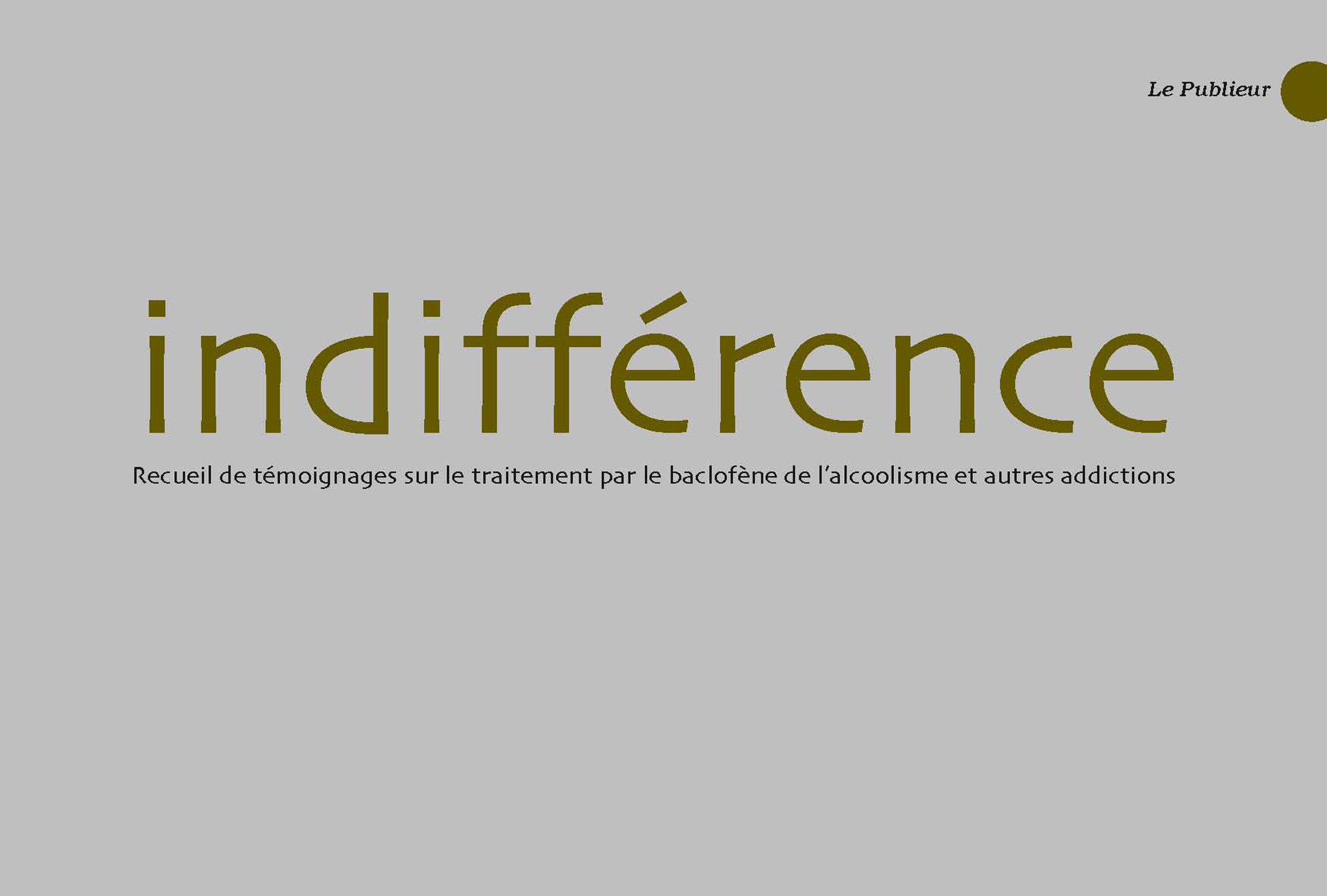 Couverture ebook de Indifférence, de L. Cuny, B. Joussaume