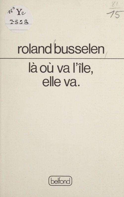 ebook cover of Là où va l'île, elle va, by Busselen/Roland