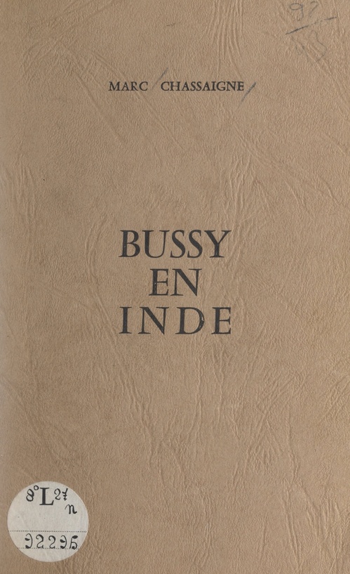 ebook cover of Bussy en Inde, by Marc Chassaigne