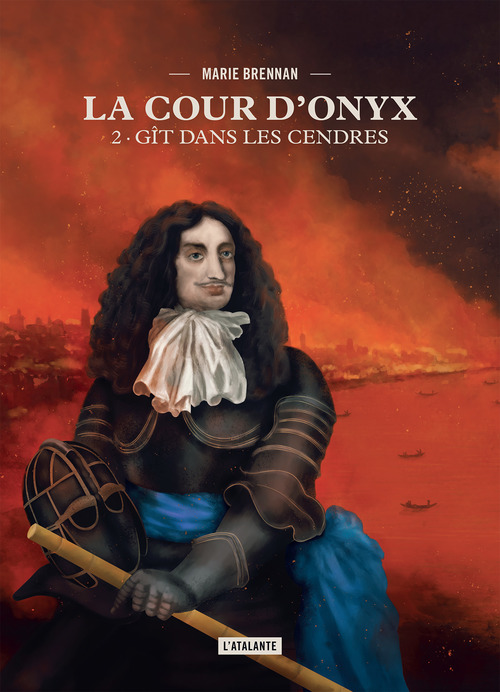 ebook cover of Gît dans les cendres, by Marie Brennan, Raphaël Defossez