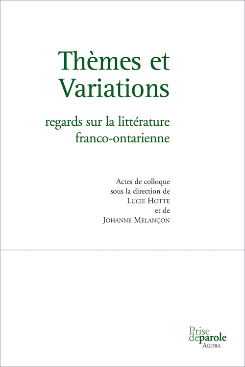 ebook cover of Thèmes et variations, by Hotte Melancon