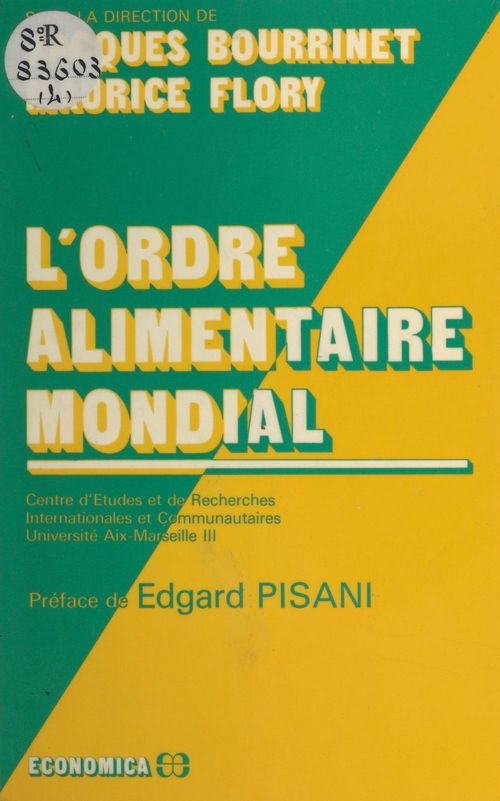 Couverture ebook de L'ordre alimentaire mondial, de J Bourrinet