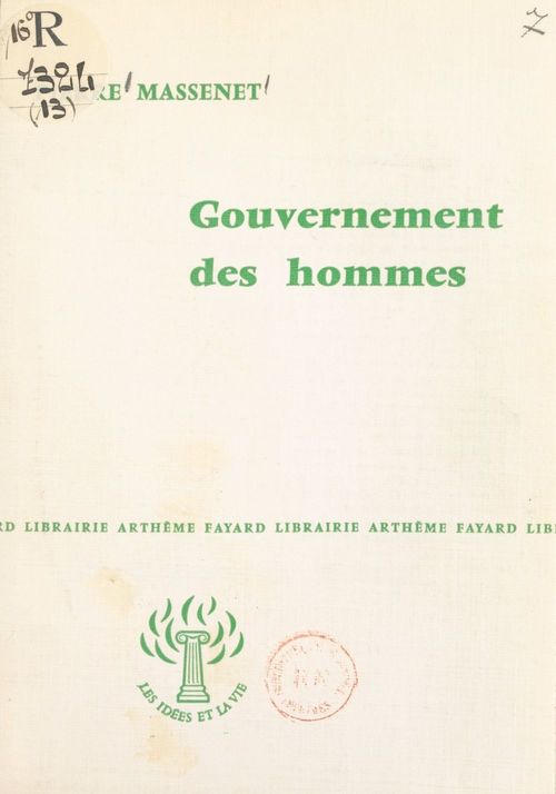 ebook cover of Gouvernement des hommes, by Pierre Massenet