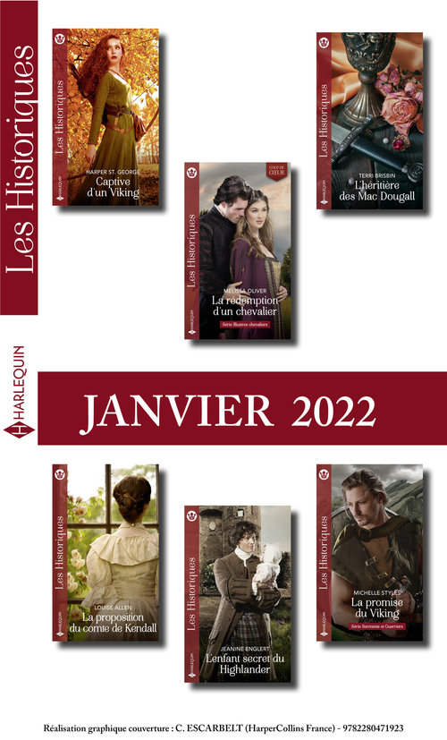 Couverture ebook de Pack mensuel Les Historiques : 6 romans (Janvier 2022), de Collectif