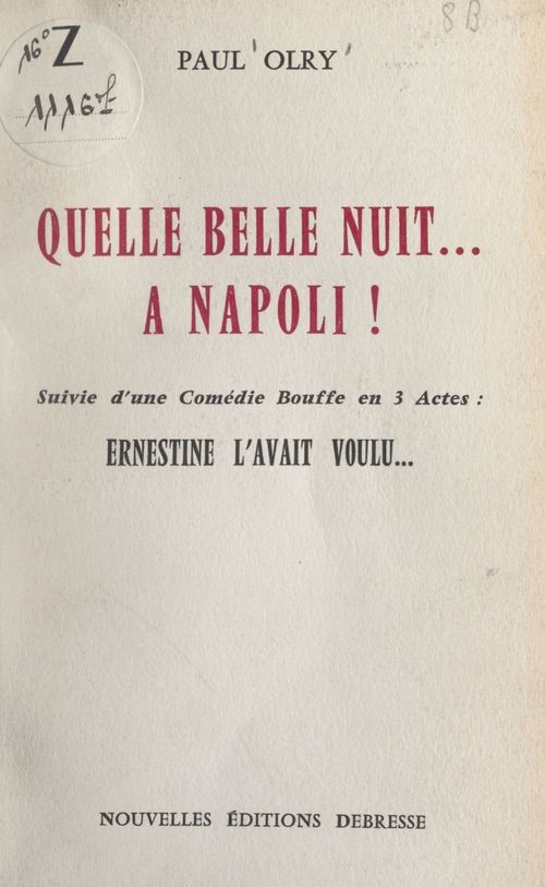 ebook cover of Quelle belle nuit... à Napoli !, by Paul Olry