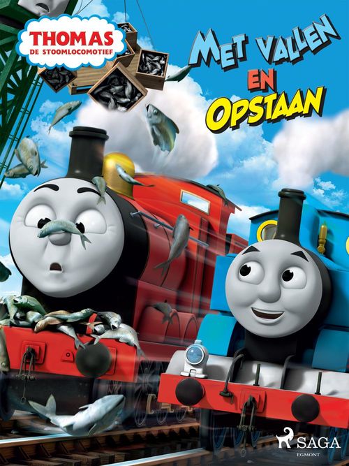 Couverture ebook de Thomas de Stoomlocomotief - Met vallen en opstaan, de Mattel
