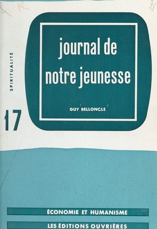 Couverture ebook de Journal de notre jeunesse, de Guy Belloncle