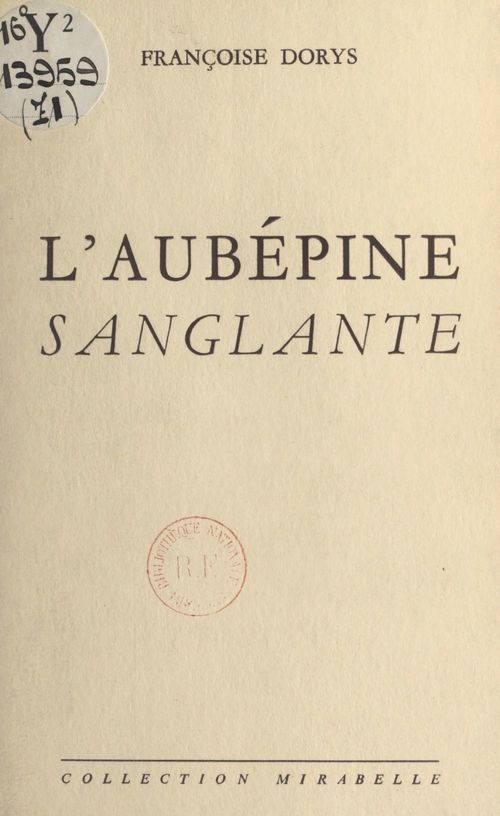 Couverture ebook de L'aubépine sanglante, de Francoise Dorys