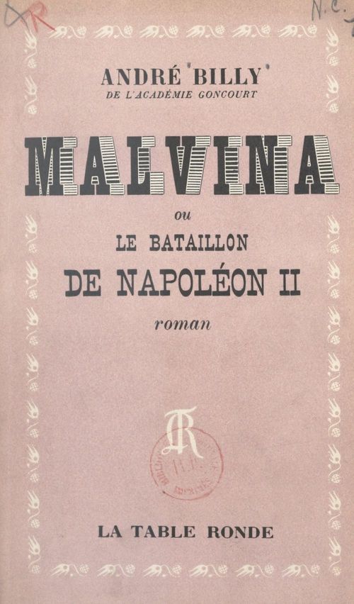 ebook cover of Malvina, by Andre Billy