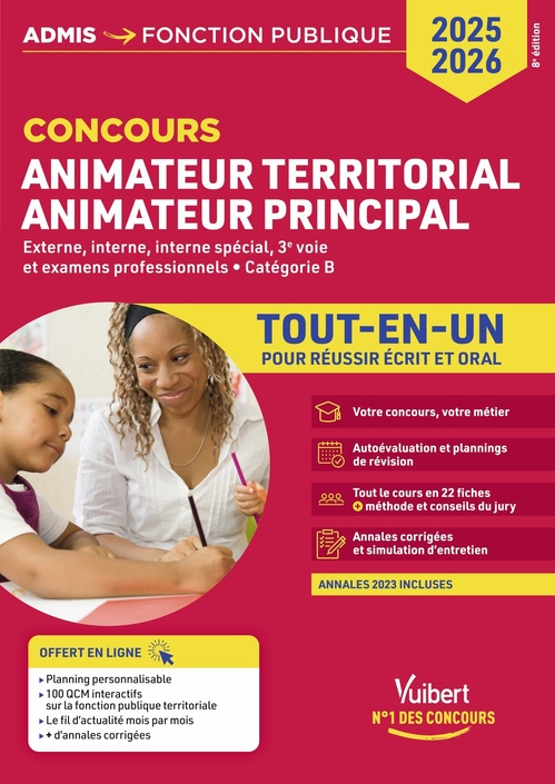 ebook cover of Concours Animateur territorial et Animateur principal - Catégorie B - Tout-en-un, by Olivier Bellégo