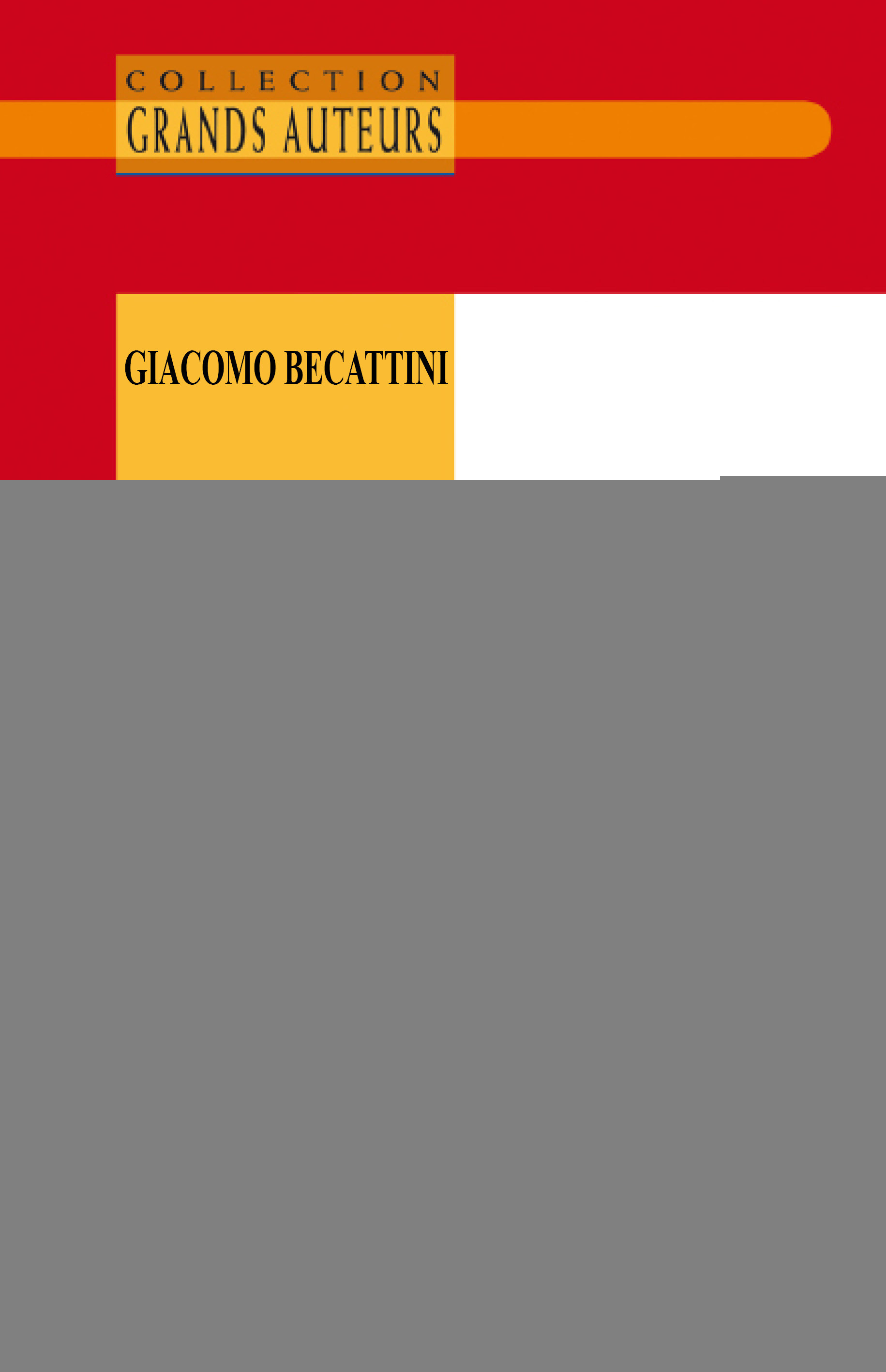Couverture ebook de Giacomo Becattini, L'homme des districts industriels, de Claude Courlet, Colette Fourcade