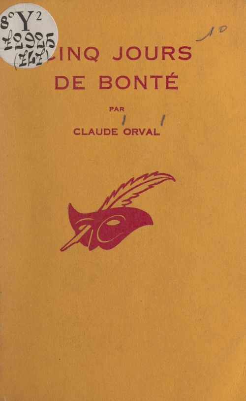 ebook cover of Cinq jours de bonté, by Claude Orval