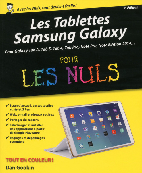 Couverture ebook de Les Tablettes Samsung Galaxy Pour les Nuls 3ème édition, de Dan Gookin