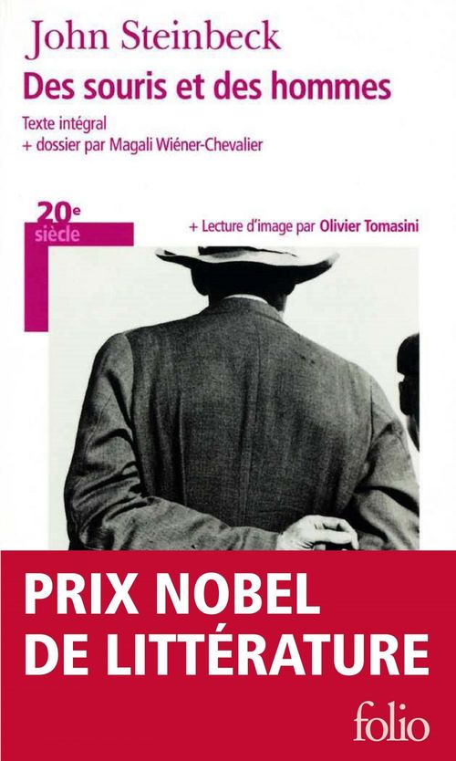 ebook cover of Des Souris et des hommes, by John Steinbeck