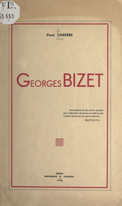 Couverture ebook de Georges Bizet, de Paul Carrere