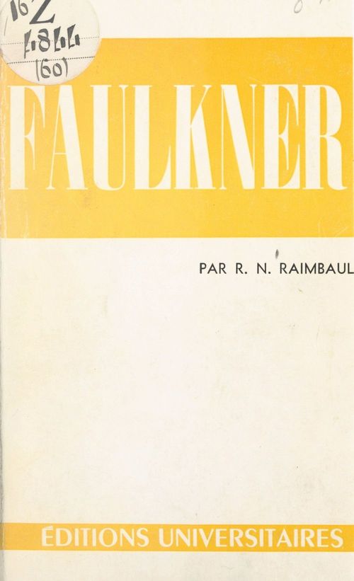 ebook cover of Faulkner, by Rene-Noel Raimbault