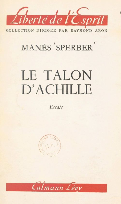 Couverture ebook de Le talon d'Achille, de Manès Sperber
