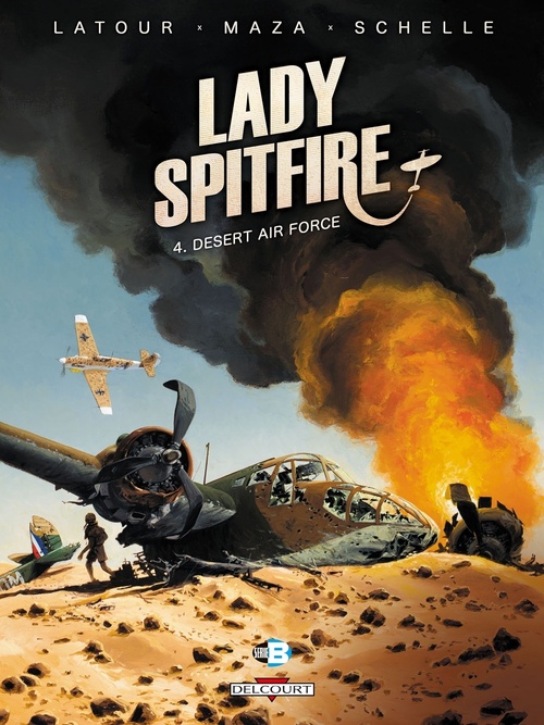 ebook cover of Lady Spitfire T04 - Desert Air Force, by Sébastien Latour, Maza
