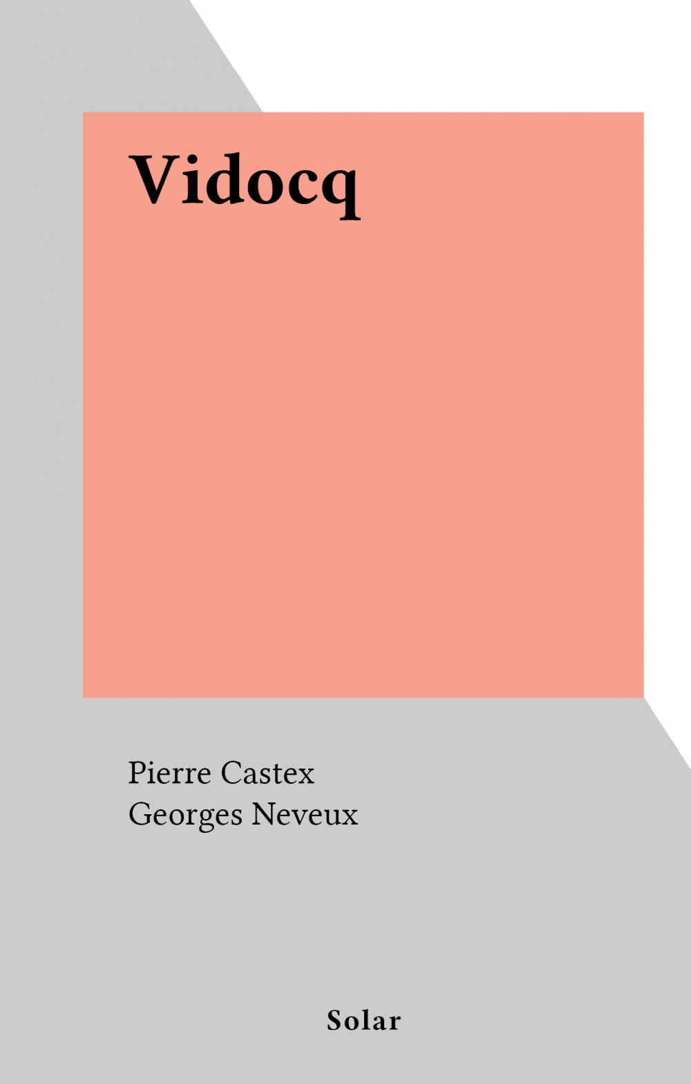 Couverture ebook de Vidocq, de Pierre Castex