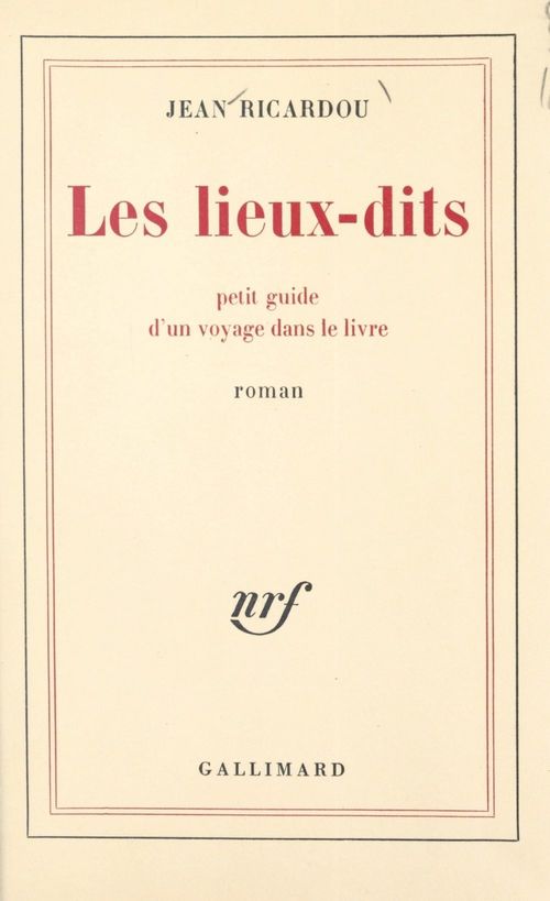 Couverture ebook de Les lieux-dits, de Jean Ricardou