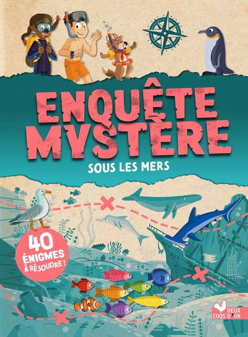Couverture ebook de Enquête mystère - Sous les mers, de Catherine Mollica