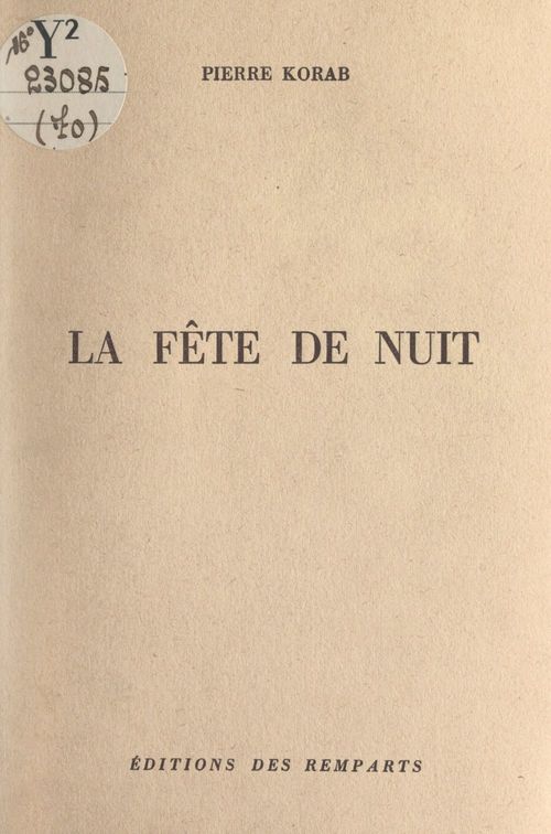 Couverture ebook de La fête de nuit, de Pierre Korab