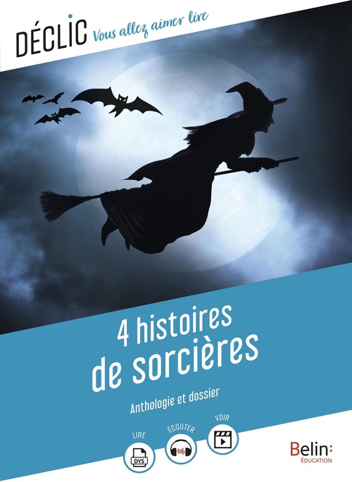 ebook cover of 4 histoires de sorcières, by Georges Chandon, Roald Dahl, Jakob Grimm, Wilhelm Grimm, Nancy Molnar