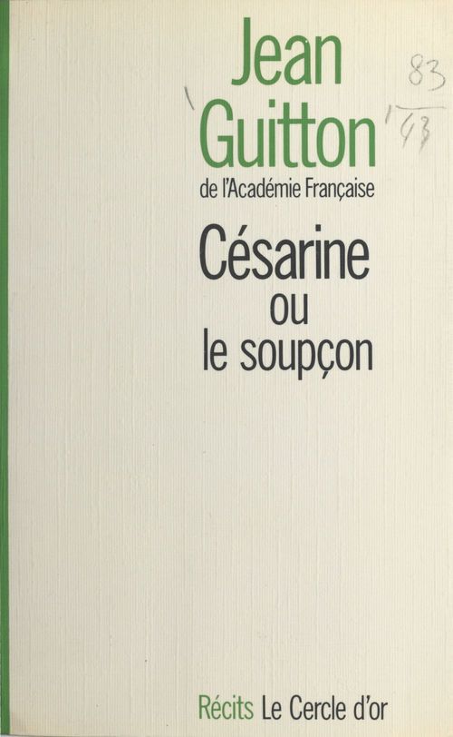 Couverture ebook de Césarine ou Le soupçon, de Jean Guitton