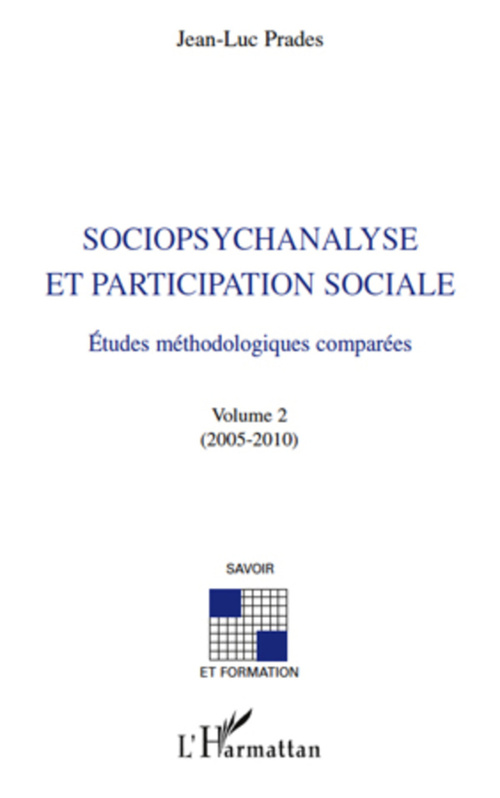 Couverture ebook de Sociopsychanalyse et participation sociale, de Jean-Luc Prades