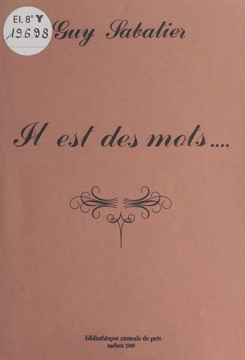 Couverture ebook de Il est des mots, de Guy Sabatier