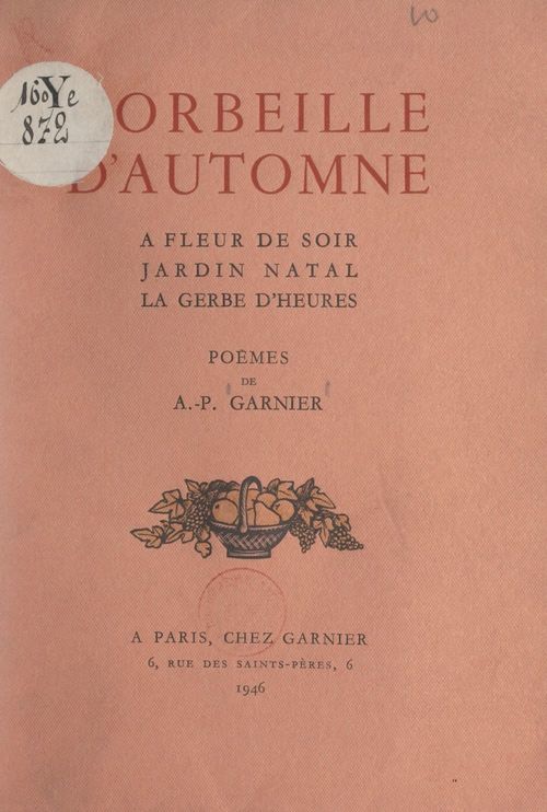 Couverture ebook de Corbeille d'automne, de Auguste Pierre Garnier
